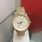 Fossil Tailor Gold Dial Gold Steel Strap Watch for Women - ES3714 Buy Now By Fossil