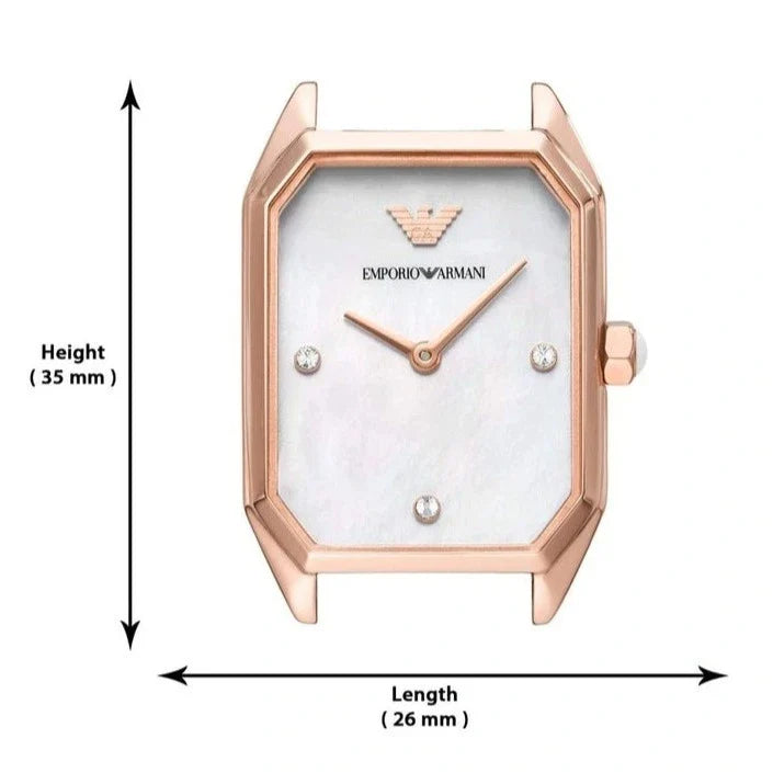 Emporio Armani Gioia Quartz Mother of Pearl Dial Black Leather Strap Watch For Women - AR11390 Buy Now By Emporio Armani