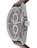 Emporio Armani Claudio Chronograph Brown Dial Brown Leather Strap Watch For Men - AR11482 Buy Now By Emporio Armani