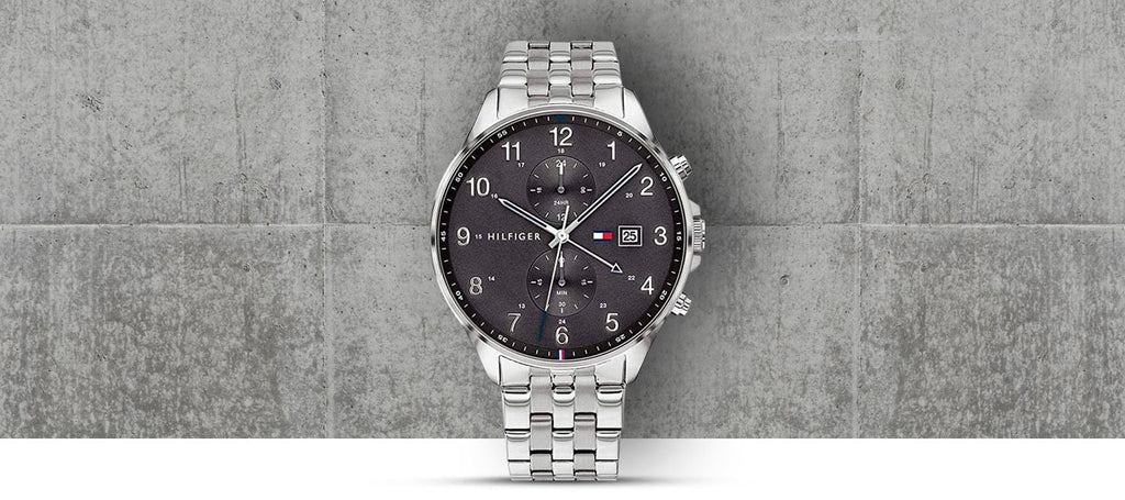Tommy Hilfiger West Quartz Black Dial Silver Steel Strap Watch For Men - 1791707 Buy Now By Tommy Hilfiger