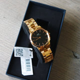 Daniel Wellington Iconic Link Black Dial Rose Gold Steel Strap Watch for Women - DW00100212 Buy Now By Daniel Wellington