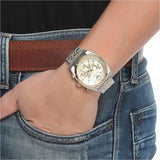 Emporio Armani Classic Chronograph White Dial Two Tone Steel Strap Watch For Men - AR0396 Buy Now By Emporio Armani