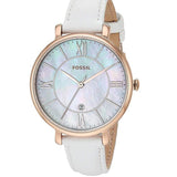 Fossil Jacqueline Quartz Mother of Pearl White Dial White Leather Strap Watch for Women - ES4579 Buy Now By Fossil