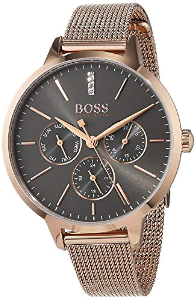 Hugo Boss Symphony Grey Dial Gold Mesh Bracelet Watch for Women - 1502424 Buy Now By Hugo Boss