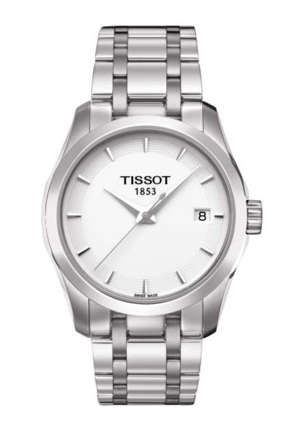 Tissot T Trend Couturier White Dial Silver Steel Strap Watch For Women - T035.210.11.011.00 Buy Now By Tissot