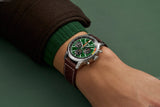 Breitling Top Time B01 Ford Mustang Green Dial Brown Leather Strap Watch for Men - AB01762A1L1X1 Buy Now By Breitling