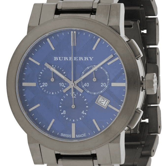 Burberry The City Navy Blue Dial Black Steel Strap Watch for Men - BU9365 Buy Now By Burberry