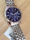 Michael Kors Lexington Chronograph Blue Dial Silver Steel Strap Watch for Men - MK8280 Buy Now By Michael Kors