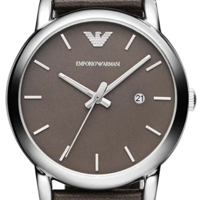 Emporio Armani Classic Quartz Brown Dial Brown Leather Strap Watch For Men - AR1729 Buy Now By Emporio Armani