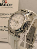 Tissot T Race Lady Chronograph White Dial White Rubber Strap Watch for Women - T048.217.17.017.00 Buy Now By Tissot
