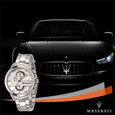 Maserati Ingegno Chronograph White Dial Silver Steel Strap Watch For Men - R8873619004 Buy Now By Maserati