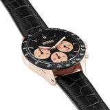 Hugo Boss Talent Chronograph Black Dial Black Leather Strap Watch For Men - 1513580 Buy Now By Hugo Boss
