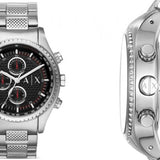 Armani Exchange The Driver Chronograph Black Dial Silver Steel Strap Watch For Men - AX1612 Buy Now By Armani Exchange