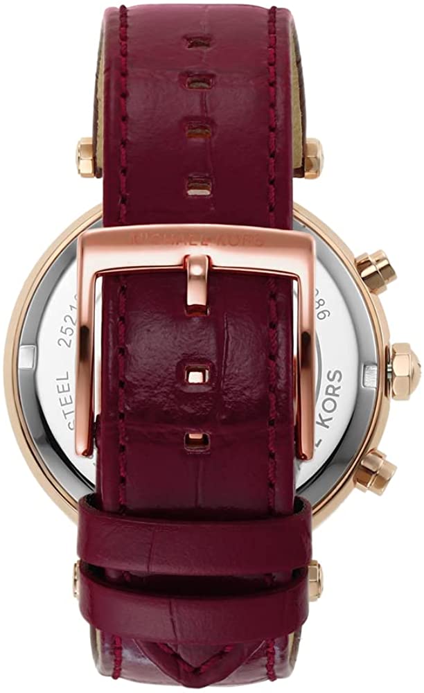 Michael Kors Parker Chronograph Red Dial Red Leather Strap Watch For Women - MK6986 Buy Now By Michael Kors