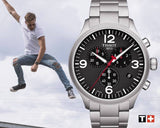 Tissot Chrono XL Black Dial Silver Steel Strap Watch For Men - T116.617.11.057.00 Buy Now By Tissot