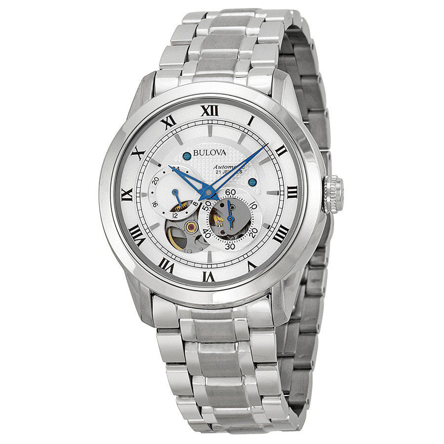 Bulova BVA Series Dual Aperture Silver Dial Silver Steel Strap Watch for Men - 96A118 Buy Now By Bulova