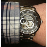 Bulova BVA Dual Aperture Black Dial Silver Steel Strap Watch for Men - 96A119 Buy Now By Bulova