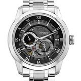 Bulova BVA Dual Aperture Black Dial Silver Steel Strap Watch for Men - 96A119 Buy Now By Bulova