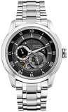 Bulova BVA Dual Aperture Black Dial Silver Steel Strap Watch for Men - 96A119 Buy Now By Bulova