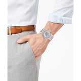 Bulova Crystal Collection Pave Silver Dial with Crystals Silver Steel Strap Watch for Men - 96C134 Buy Now By Bulova