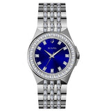 Bulova Phantom Baguette Crystal Blue Dial Silver Steel Strap Watch for Men - 96A254 Buy Now By Bulova