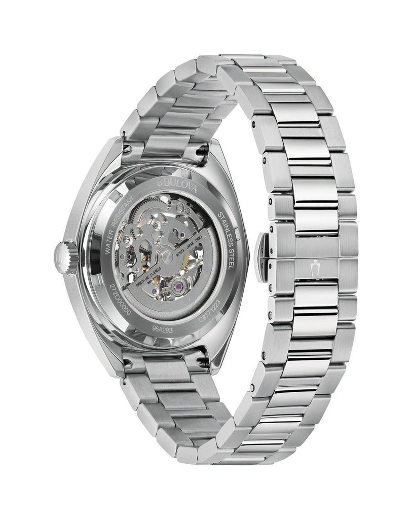 Bulova BVA Dual Aperture Black Dial Silver Steel Strap Watch for Men - 96A119 Buy Now By Bulova