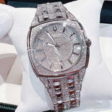 Bulova Phantom Swarovski Crystal Pave Silver Dial Silver Steel Strap Watch for Men - 98B296 Buy Now By Bulova