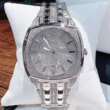 Bulova Phantom Swarovski Crystal Pave Silver Dial Silver Steel Strap Watch for Men - 98B296 Buy Now By Bulova