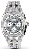 Bulova Crystal Collection Phantom Silver Dial Silver Steel Strap Watch for Men - 96C002 Buy Now By Bulova