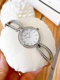 Bulova Crystal Collection Mother of Pearl Dial Silver Steel Strap Watch for Women - 96L223 Buy Now By Bulova