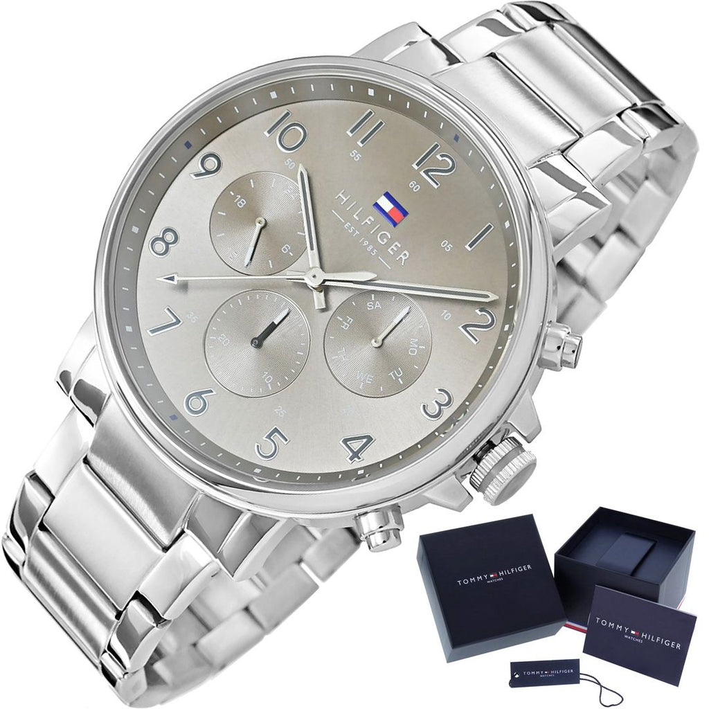 Tommy Hilfiger Chronograph Grey Dial Silver Steel Strap Watch for Men - 1710382 Buy Now By Tommy Hilfiger
