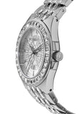 Bulova Phantom Crystal Silver Dial Silver Steel Strap Watch for Men - 96A236 Buy Now By Bulova