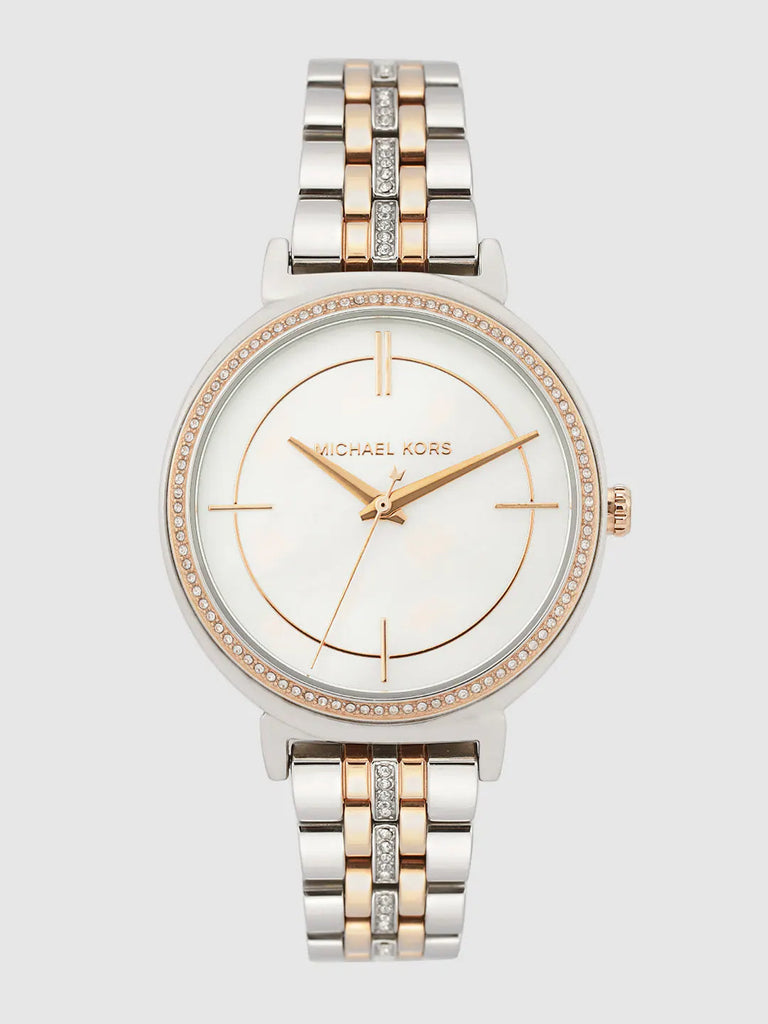 Michael Kors Cinthia Mother of Pearl Dial Two Tone Steel Strap Watch For Women - MK3831 Buy Now By Michael Kors