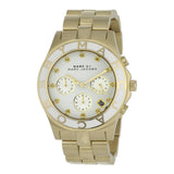 Marc Jacobs Blade Chronograph White Dial Gold Steel Strap Watch for Women - MBM3081 Buy Now By Marc Jacobs