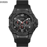 Guess Genesis Quartz Black Dial Black Silicone Strap Watch For Men - W1254G2 Buy Now By Guess