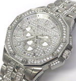 Bulova Crystal Collection Pave Silver Dial with Crystals Silver Steel Strap Watch for Men - 96C134 Buy Now By Bulova