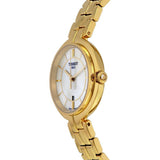 Tissot Flamingo Mother of Pearl White Dial Gold Steel Strap Watch For Women - T094.210.33.111.00 Buy Now By Tissot