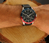 Hugo Boss Troper Chronograph Black Dial Black Leather Strap Watch For Men - 1514099 Buy Now By Hugo Boss