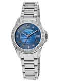 Bulova Marine Star Blue Dial Silver Steel Strap Watch for Women - 96R215 Buy Now By Bulova