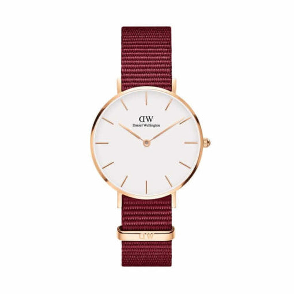 Daniel Wellington Petite Roselyn White Dial Red Nylon Strap Watch For Women - DW00100291 Buy Now By Daniel Wellington