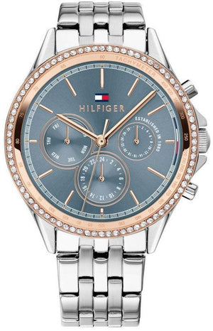 Tommy Hilfiger Ari Diamonds Blue Dial Silver Steel Strap Watch for Women - 1781976 Buy Now By Tommy Hilfiger