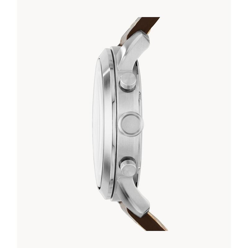 Fossil Pilot Chronograph White Dial Brown Leather Strap Watch for Men - FS5146 Buy Now By Fossil