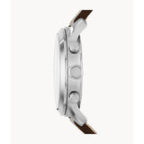 Fossil Pilot Chronograph White Dial Brown Leather Strap Watch for Men - FS5146 Buy Now By Fossil