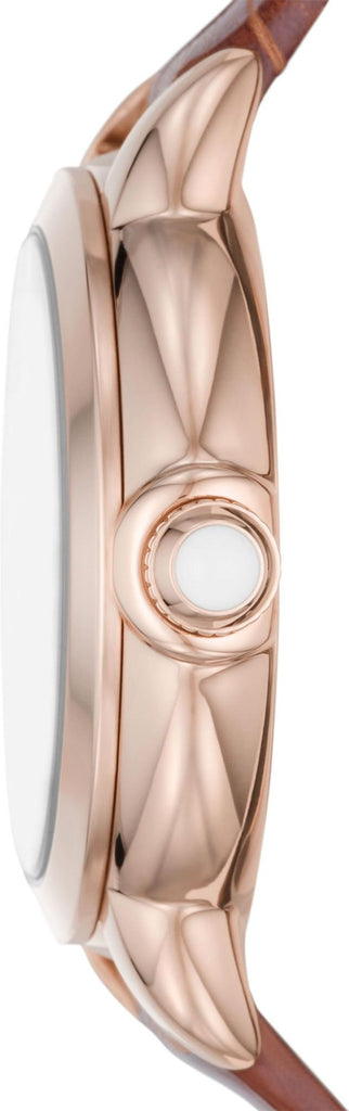 Emporio Armani Mia Quartz Silver Dial Brown Leather Strap Watch For Women - AR11525 Buy Now By Emporio Armani