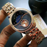 Michael Kors Lauryn Blue Dial Rose Gold Steel Strap Watch for Women - MK3723 Buy Now By Michael Kors