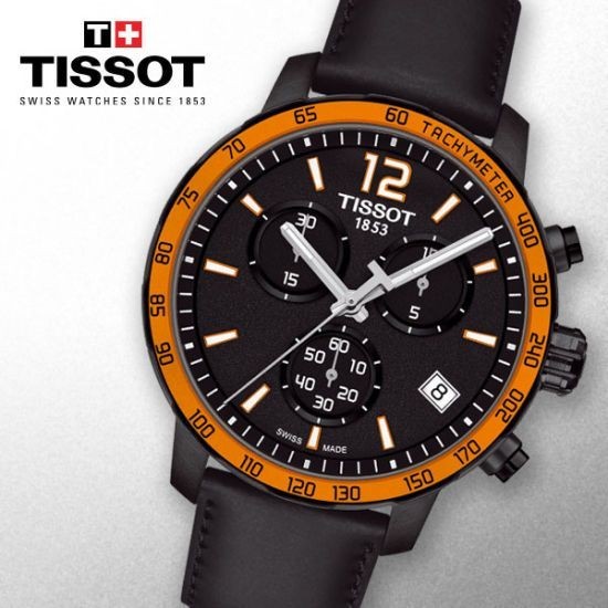 Tissot T Sport Quickster Chronograph Black Dial Black Rubber Strap Watch For Men - T095.417.36.057.01 Buy Now By Tissot
