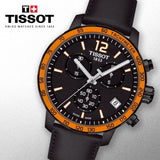 Tissot T Sport Quickster Chronograph Black Dial Black Rubber Strap Watch For Men - T095.417.36.057.01 Buy Now By Tissot