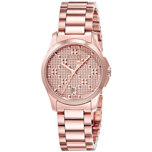 Gucci G Timeless Quartz Rose Gold Dial Rose Gold Steel Strap Watch For Women - YA126567 Buy Now By Gucci