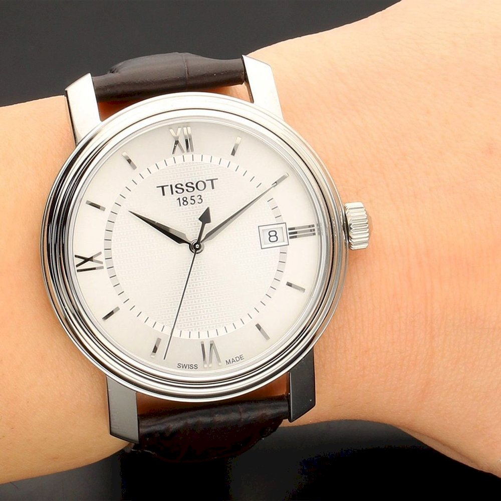 Tissot T Classic Bridgeport Silver Dial Brown Leather Strap Watch For Men - T097.410.16.038.00 Buy Now By Tissot