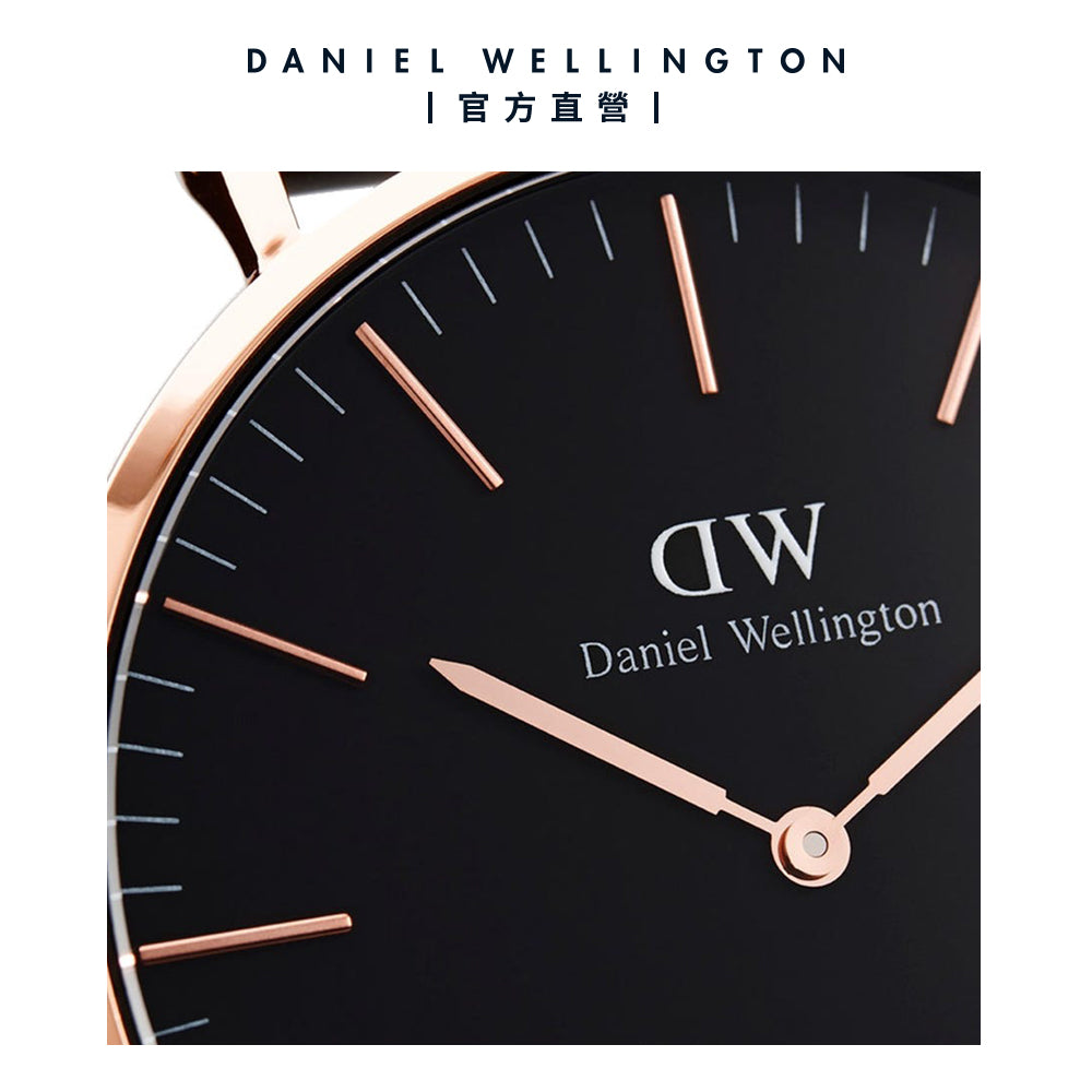 Daniel Wellington Classic Dover Black Dial White Nylon Strap Watch For Women - DW00100310 Buy Now By Daniel Wellington